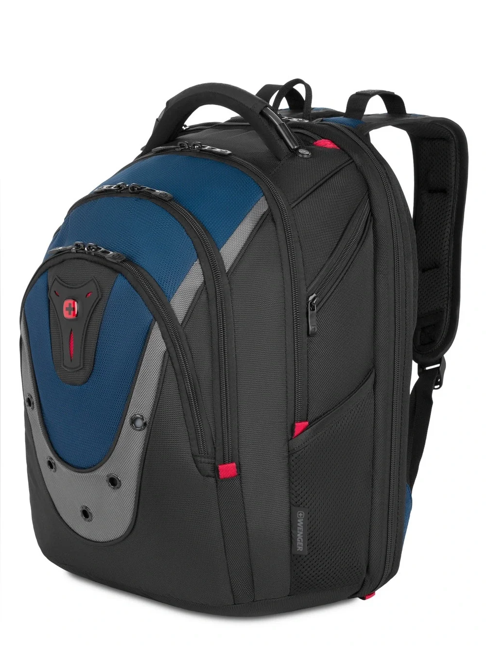Wenger by Swiss Gear Ibex ScanSmart Laptop Backpack Black Gray Blue 17 Inch